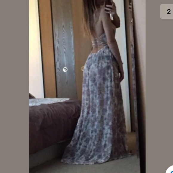 Victoria’s Secret Floral Long Chiffon CoverUp Gown - Picture 2 of 7